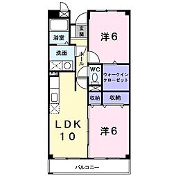 ミッテルハウス 2LDKの間取図画像