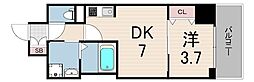 レオンコンフォート神戸駅前 1DKの間取図画像