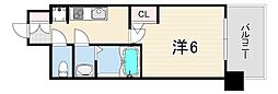 ソルテラスKOBEハーバーランドARCO 1Kの間取図画像