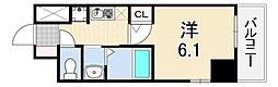 エステムコート神戸元町2ブリーズ 1Kの間取図画像