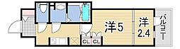 神戸元町Noah 2Kの間取図画像