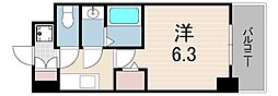 ファステート神戸コンチェール 1Kの間取図画像