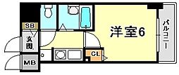 エステムコート神戸西 1Kの間取図画像