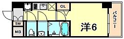 ファステート神戸アモーレ 1Kの間取図画像