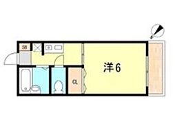 みのるハイツ 1Kの間取図画像