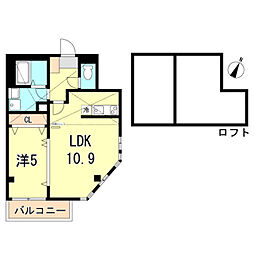 サンビルダー灘ウエスト 1LDKの間取図画像