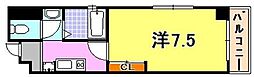 m.ParkWest 1Kの間取図画像