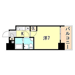 セレニテ神戸西クレア 1Kの間取図画像