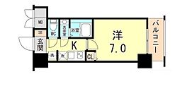 CRESTTAPP神戸湊町NOIR 1Kの間取図画像