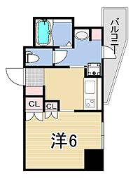 神戸元町Noah 1Kの間取図画像