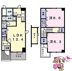 セレーノ城北 2LDKの間取図画像
