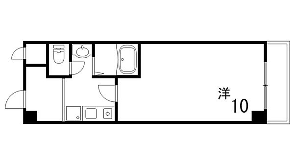 フィオーレ芦屋 ｜兵庫県芦屋市業平町(賃貸マンション1K・2階・28.00㎡)の写真 その2