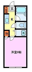シャンブル金沢文庫 1Kの間取図画像