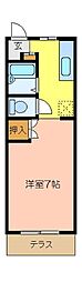 ソレイユ杉田 1Kの間取図画像