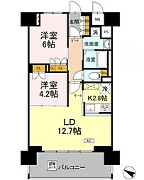 リーラ横浜川和町 2LDKの間取図画像