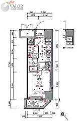 リヴシティ横濱関内 4階1Kの間取り