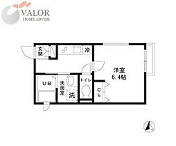 PINNER　PARK 1階1Kの間取り