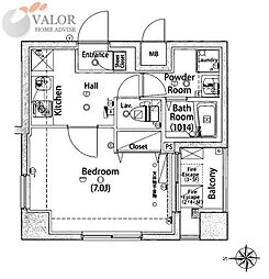 ＨＹ’ｓ　ｄｉｌｅｔｔｏ 403 4階1Kの間取り