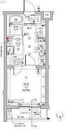 クレイシアＩＤＺ中馬込 3階1Kの間取り