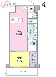 ディアレンス高島台 5階1LDKの間取り