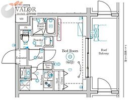 MIND武蔵中原 502 5階1Kの間取り