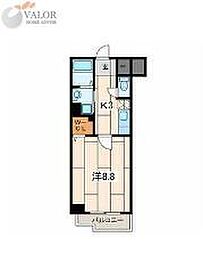 ルミエール横浜 1Kの間取図画像
