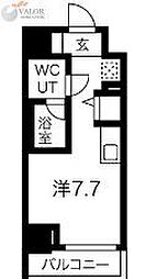 クラリッサ川崎グランデ ワンルームの間取図画像