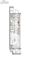 GROWSヨコハマバンドウバシ 1Kの間取図画像