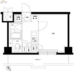 ルーブル下丸子弐番館 1Kの間取図画像