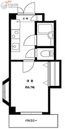 リーヴェルステージ武蔵小杉ディアス 1Kの間取図画像
