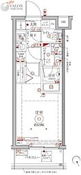クレイシアIDZ横浜大倉山 1Kの間取図画像