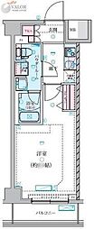 ジェノヴィア川崎鈴木町スカイガーデン 1Kの間取図画像