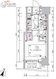 SYFORME SHINKOYASU 1Kの間取図画像