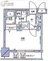 グリフィン横浜・高島町 1Kの間取図画像