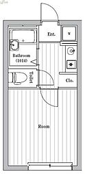 BACE西六郷 1Kの間取図画像