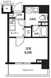 MAINSTAGE横濱ポートサイド 1Kの間取図画像