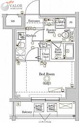 Raffistar川崎大師2 1Kの間取図画像