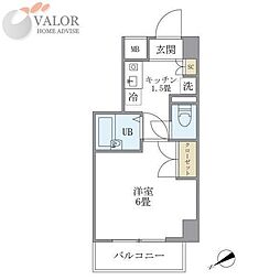 KDXレジデンス横浜関内 1Kの間取図画像