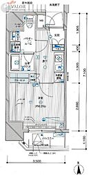 MAINSTAGE西蒲田2 1Kの間取図画像