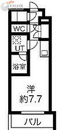マテリア横浜ノース 2 1Kの間取図画像