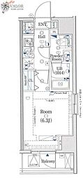 エストゥルース横濱吉野町 1Kの間取図画像