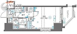 ZOOM川崎セカンド 1Kの間取図画像