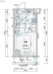 メインステージ川崎南幸町 1Kの間取図画像