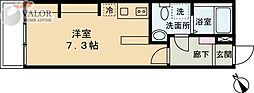 グラッソ戸部 ワンルームの間取図画像
