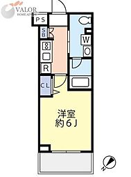 スカイコートパレス大田鵜の木 1Kの間取図画像