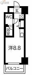 クラリッサ新川崎 ワンルームの間取図画像