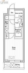 アーバンパーク登戸 1Kの間取図画像