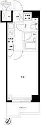 ルーブル多摩川参番館 1Kの間取図画像