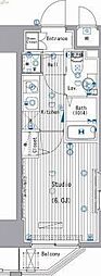 ガーラ・シティ川崎 1Kの間取図画像