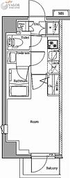 プレミアムキューブ横浜DEUX 1Kの間取図画像